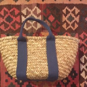 Zara French-Style Spring Straw Basket Purse